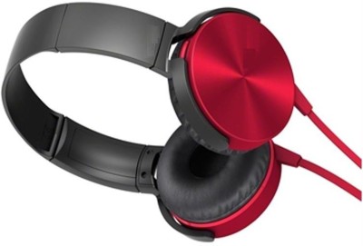 A Connect Z MDR-EXTRA Stylish good Sound Hdst-286 Wired Headset with Mic(Red, Over the Ear) 1
