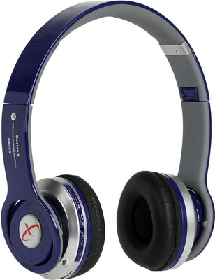 

Head Nik Stereo Dynamic Bluetooth Headset with Mic(Blue, Silver, Over the Ear)