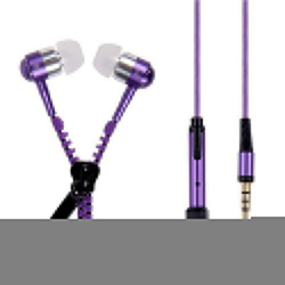 

Wellcare Zipper Handfree For Sony Xperia T2 Ultra Wired Headset with Mic(Purple, In the Ear)
