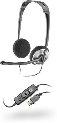 Plantronics Audio 478 Stereo USB Wired Headset with Mic(Black, Over the Ear)