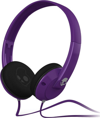 Skullcandy S5URDZ-212 Wired Headset with Mic(Athletic Purple Grey, On the Ear)