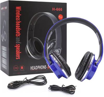 iKare H 666 Wired &amp; Wireless Bluetooth Headset With Mic