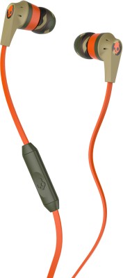 Skullcandy S2IKGY-372 Wired Headset with Mic(Camo & Slate Orange, In the Ear) 1