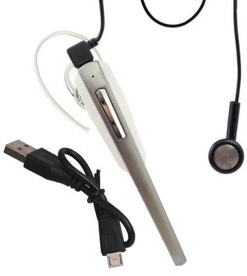 Callmate CM1000 Wireless Bluetooth Headset (White Silver) 