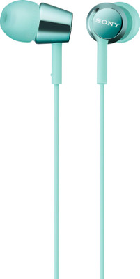 

Sony MDR-EX150AP Wired Headset with Mic(Mint Blue, In the Ear)