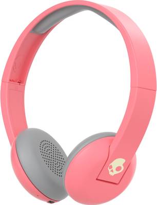 Skullcandy S5URJW-557 Uproar Wired Bluetooth Headset (Coral Gray Cream) 