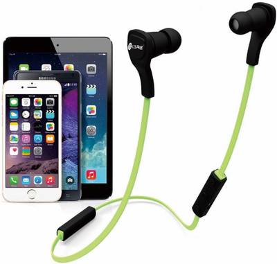 iKare sports 7 Wireless Bluetooth Headset With Mic (Green) 