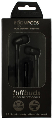 

Boompods Tuffbuds Strong Wired Headset with Mic(Black, In the Ear)