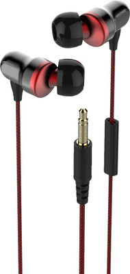 

Kworld S22 Wired Headset with Mic(Black and Red, In the Ear)