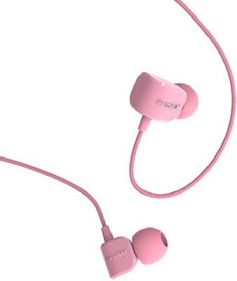 Remax 502 Wired Headset with Mic(Pink, In the Ear)