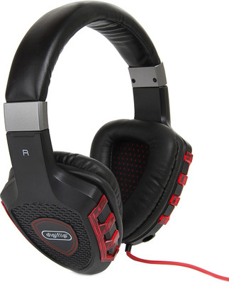 DigiFlip 7.1 Surround Noise Cancellation Gaming Headset(Black and Red, On the Ear)