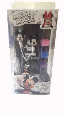 A Connect Z Stylish Mickey Mouse-125 Wired Headset with Mic(Multicolor, In the Ear)
