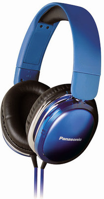 Panasonic RP-HX350ME Wired Headset with Mic(Blue, Over the Ear)