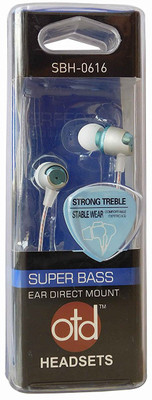 

HEADSET OTD SBH-0616 Wired Headset with Mic(White, In the Ear)