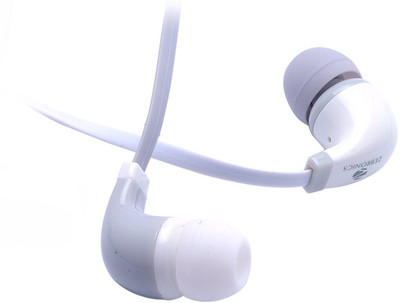 Zebronics EM 750 with mic Wired Headset with Mic(White, In the Ear)