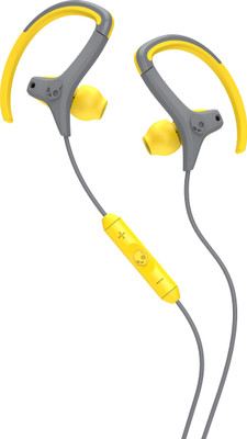 Skullcandy S4CHGY-411 Wired Headset with Mic(Yellow & Grey, In the Ear)
