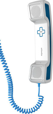 

Swiss Voice CH-05 Wired Headset with Mic(White & Blue, On the Ear)