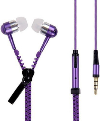 

Wellcare Zipper Handfree For HTC Windows Phone 8X Wired Headset with Mic(Purple, In the Ear)