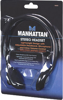 

Manhattan Stereo Headset-175517 Wired Headset with Mic(Black, On the Ear)