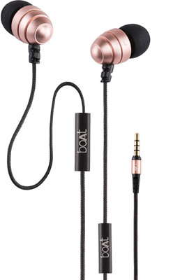 

boAt BB170RG Wired Headset with Mic(RoseGold, In the Ear)