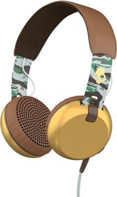 Skullcandy Grind Wired Headset with Mic(Brown, On the Ear)