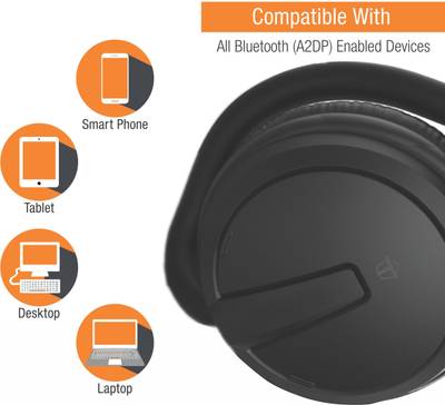 Tantra Groove Wireless Bluetooth Headset (Black and Silver) 