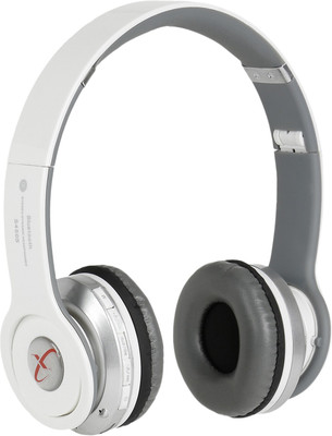 

Head Nik Stereo Dynamic Bluetooth Headset with Mic(White, Grey, Over the Ear), Grey;white