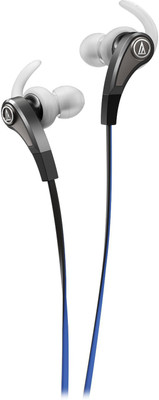 Audio Technica Sonic Fuel with In-line Mic Wired Headset with Mic(Silver, In the Ear)