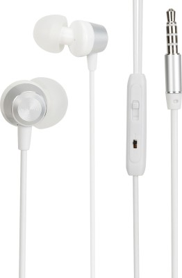 Pinglo Meephone Wired Headset with Mic(White, Silver, In the Ear)