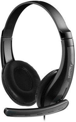 Zebronics ZEB-COLT Wired Headset with Mic(Grey, On the Ear)