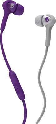 Skullcandy S2SBDY-210 Wired Headset with Mic(Purple Grey, In the Ear)