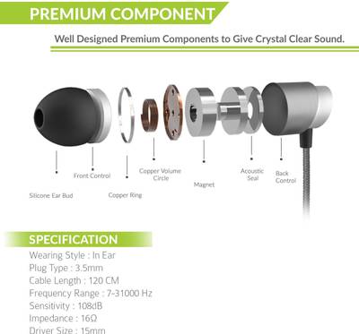 TIZUM Professional All-Metal Hi-Fi Wired Headset (Gold) 