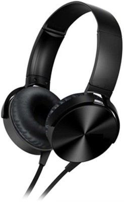 A Connect Z MDR-XB450-Stylish Amazing Headphn -202 Headphone(Black, Over the Ear)