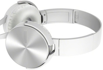 A Connect Z MDR-XB450-Stylish Amazing Headphn -211 Headphone(White, Over the Ear)