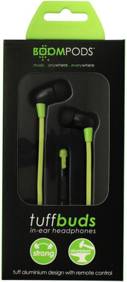 

Boompods Tuffbuds Strong Wired Headset with Mic(Green, In the Ear)