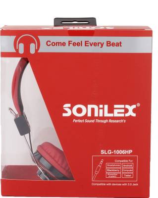 Sonilex SLG-1006HP Wired Headset (Red) 