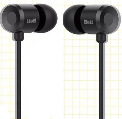 Bell Extreme durable Metal Subwoofer series Universal 3.5mm Headphone with MIC Wired Headset (Black) 