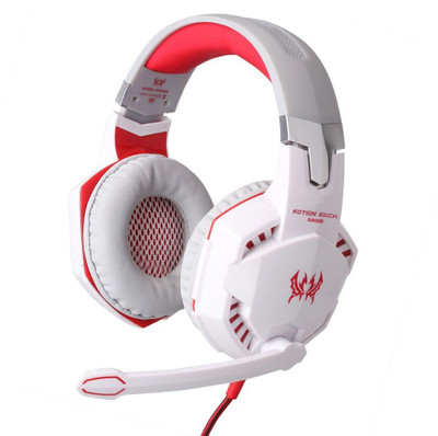 

Kotion Each Cosmic Byte G2000 Wired Headset with Mic(White/Red, Over the Ear)