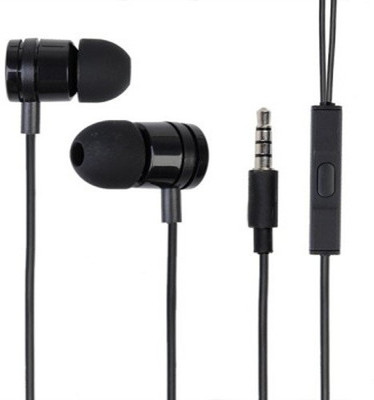 

Music Edition Piston With Mic Earphones Wired Headset with Mic(Black, In the Ear)