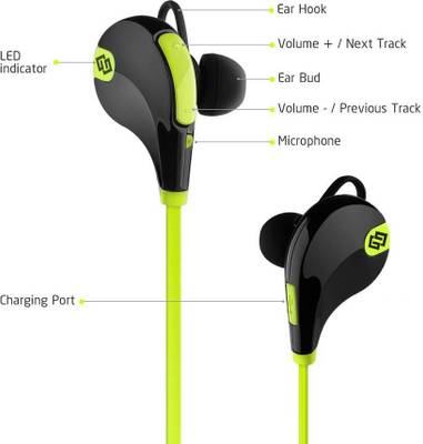 TAGG Jogger-Green Wireless Bluetooth Headset (Green) 