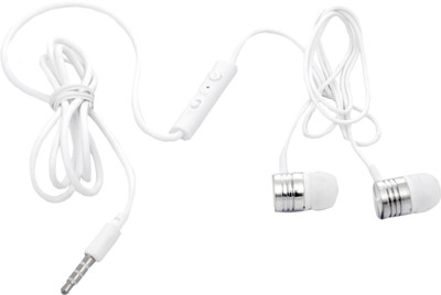 

TechnoFrats TFHP02 Wired Headset with Mic(White, In the Ear)