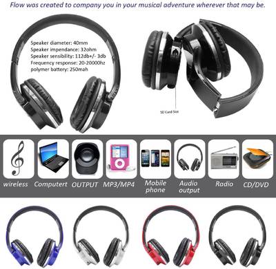 iKare H 666 Wired &amp; Wireless Bluetooth Headset With Mic