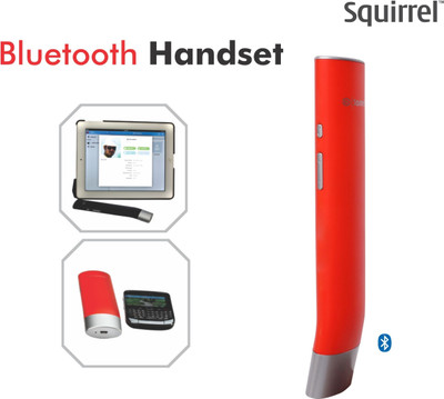 Squirrel BSV 009 Bluetooth Headset with Mic(Red, On the Ear)