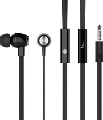 

Syska SYSKA H-008 Ear Phone In Ear Wired Earphones With Mic Black Headphone(Black, In the Ear)