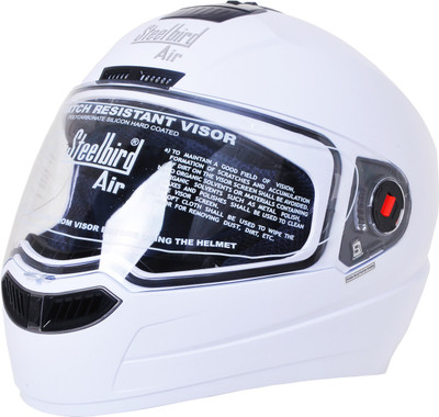

Steelbird AIR Dashing Clear Visor Motorbike Helmet(White)