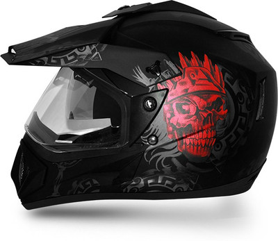 

Vega Off Road D/v Ranger Motorbike Helmet(Dull Black, Red)
