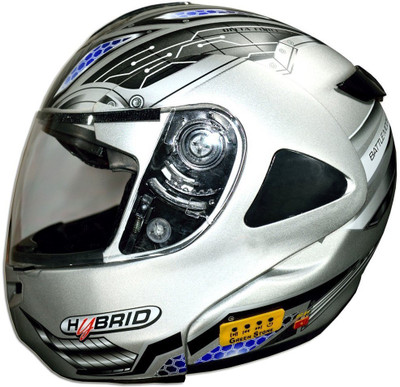 

Greenstone Hybrid Machine War Bluetooth Motorbike Helmet(Matte Silver