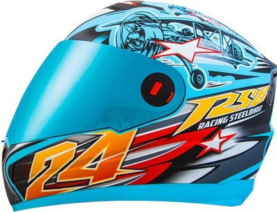 

Steelbird AIR Hovering Motorbike Helmet(Sky Blue// Yellow