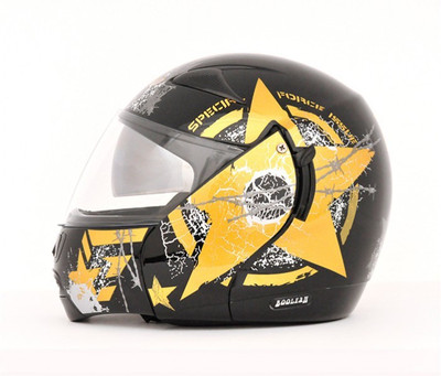 

VEGA Boolean Navy Motorbike Helmet(Black, Gold