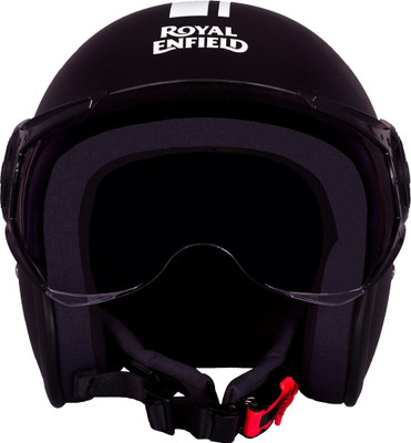 

Royal Enfield Thick and Thin Stripe Motorbike Helmet(Black